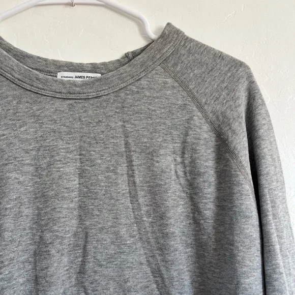 James Perse Vintage French Terry Heather Grey Sweatshirt 1/Small - Picture 6 of 12